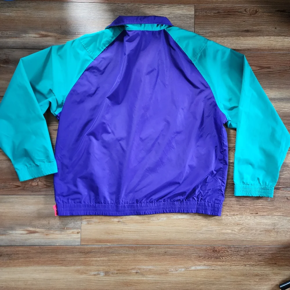 Woolrich Vintage 90s Colorblock Neon Windbreaker Sigmet Gear XL - Picture 4 of 9